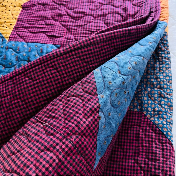 Handmade Patchwork Star Quilt – 70” x 70” – NEW - Picture 11 of 12